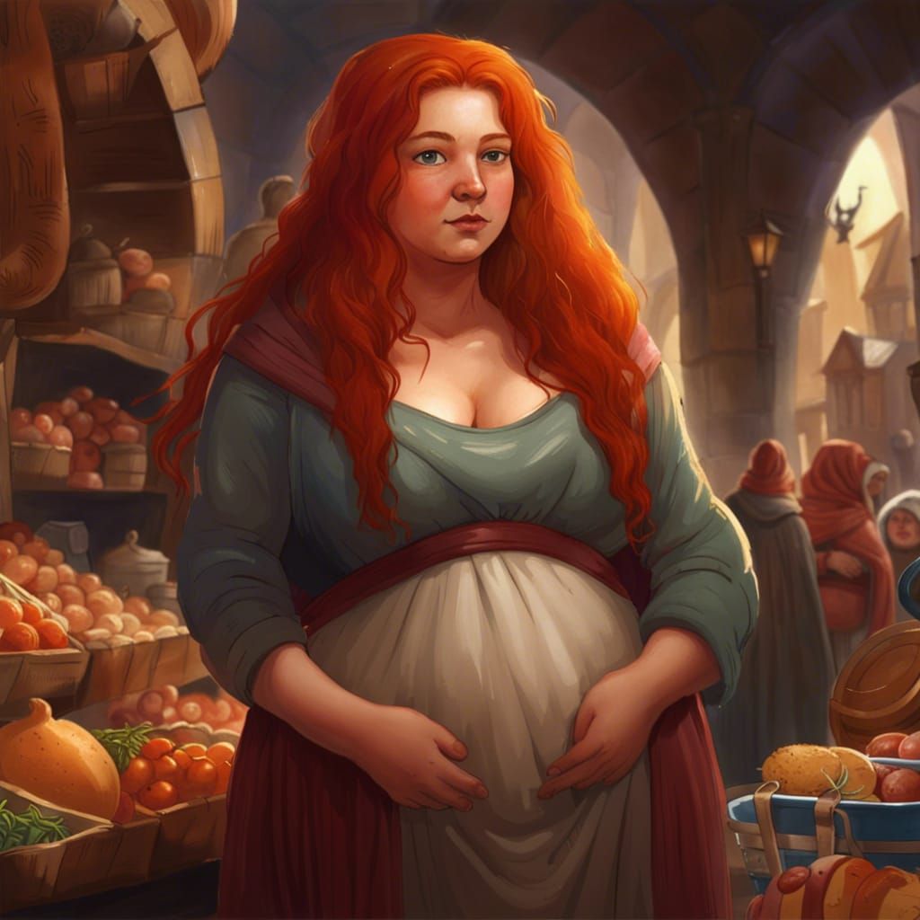 Goddess at Bazaar as Oil Painting