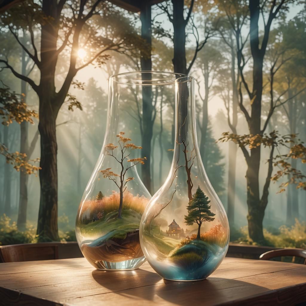 Enchanted Landscape Inside Glass Vase Concept Art