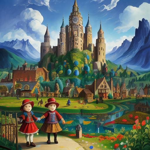 Hansel and Gretel's Surreal Chocolate Factory Adventure