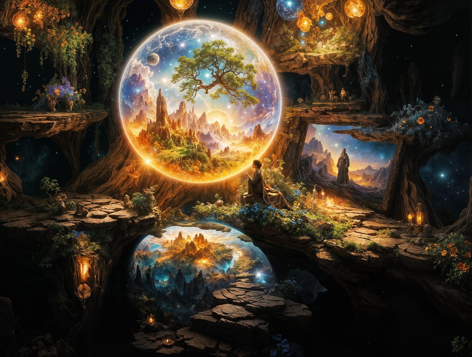 Luminist Astral Landscape in Digital Illustration