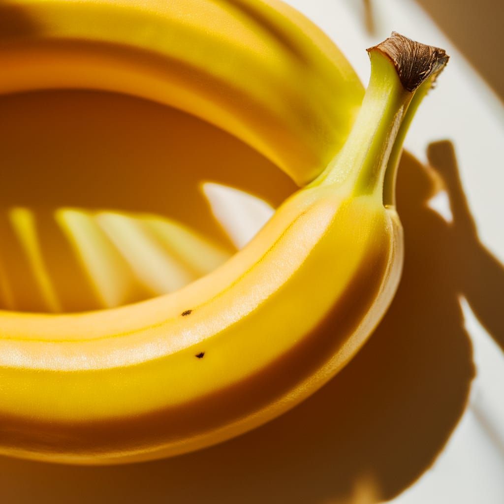Ripe Yellow Banana in a Warm Light