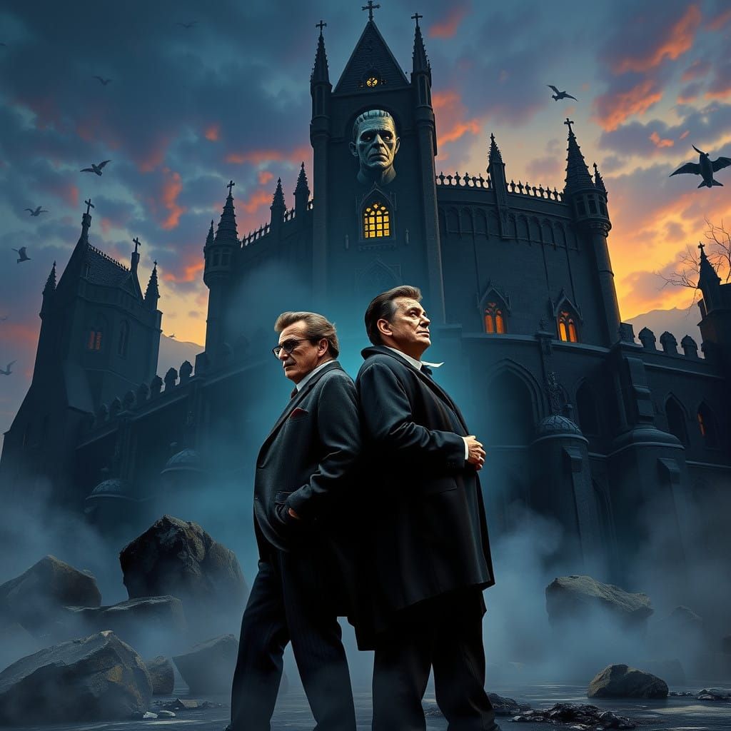 Abbott and Costello in a Haunting Gothic Castle