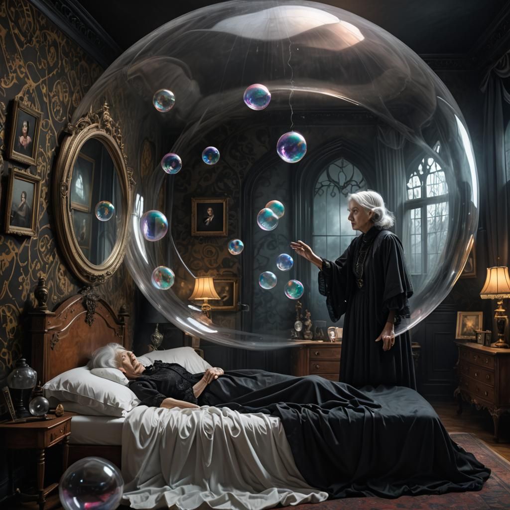 Lucid Dream: Woman in Floating Bubble