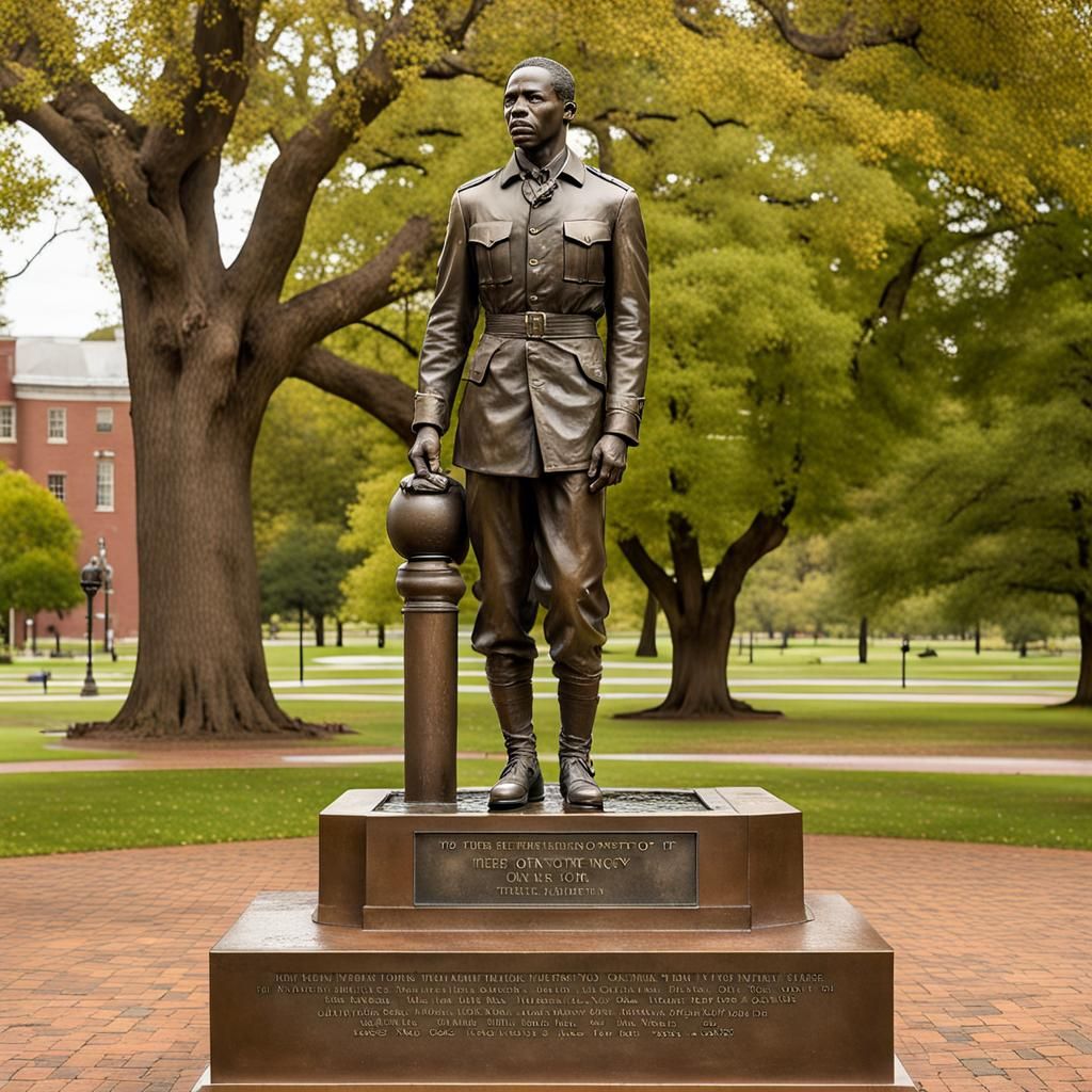 Bronze Statue of Salem Poor in Park