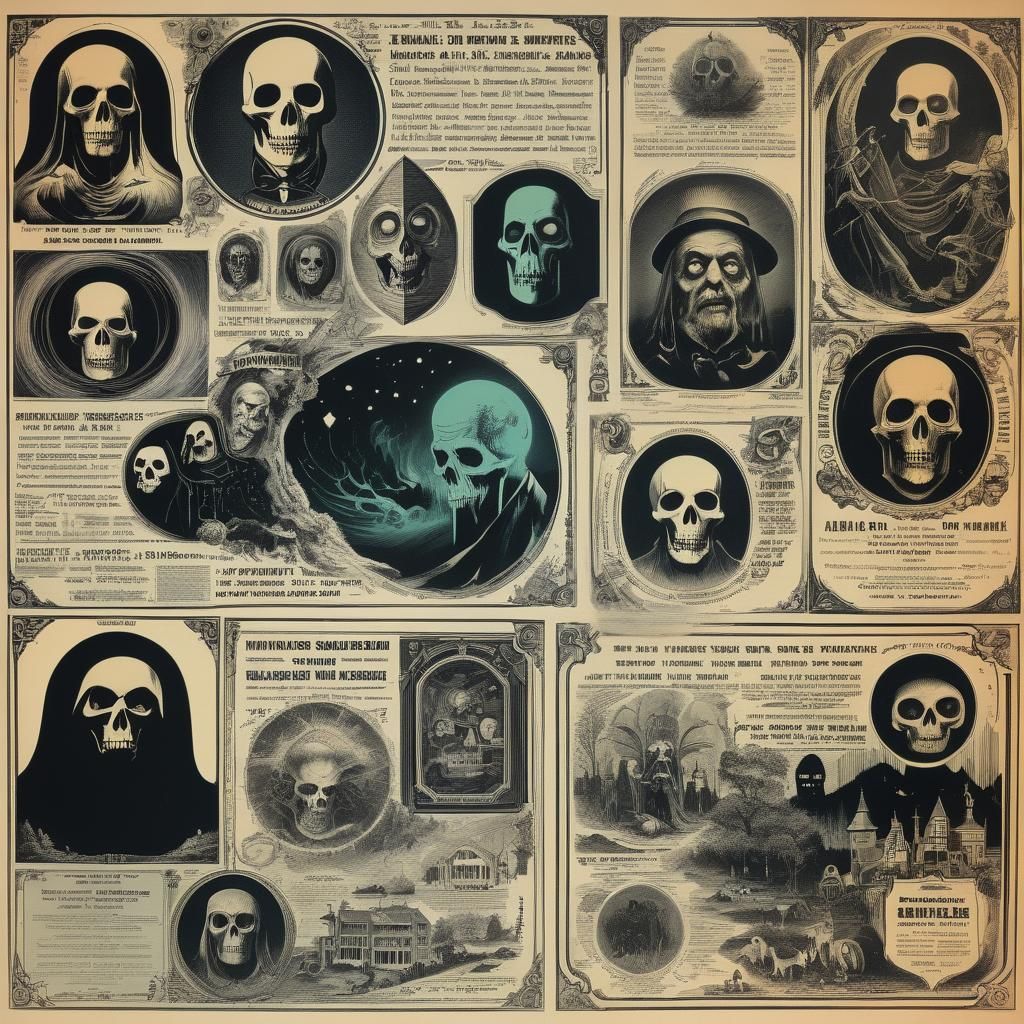 Surreal Hauntings in a Retro-Lithographic Landscape