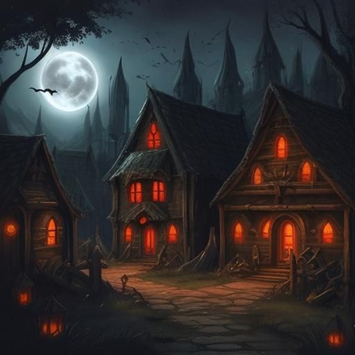 Dark Blood Elf Village at Nightfall