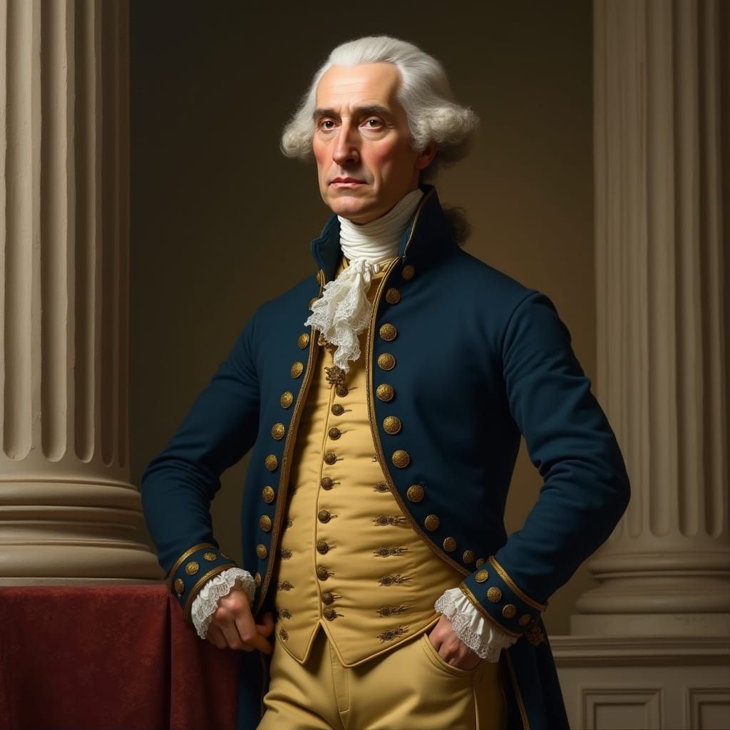 George Washington Portrait in Neoclassical Style