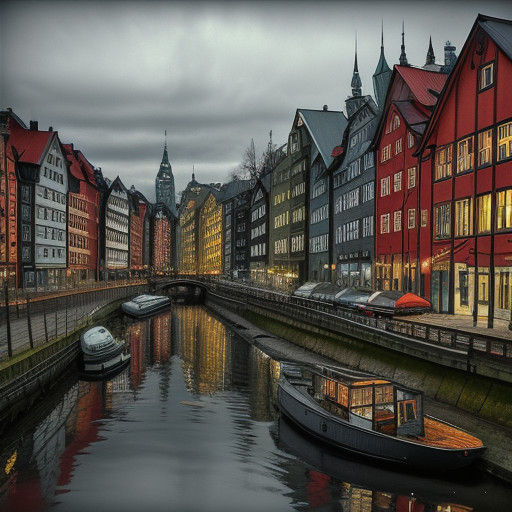 Impressionist Cityscape in Oslo, Norway