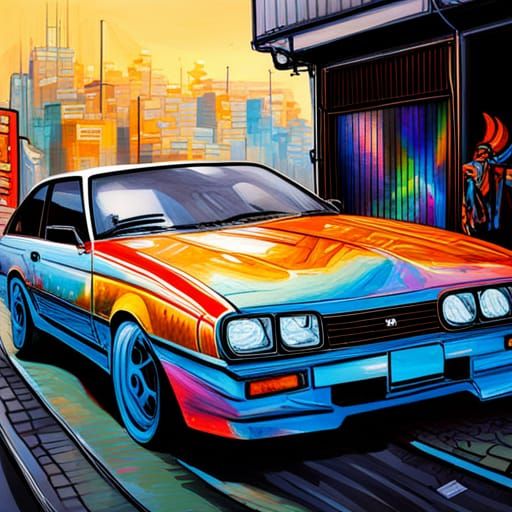 1992 Capri in Japanese Graffiti Art Style