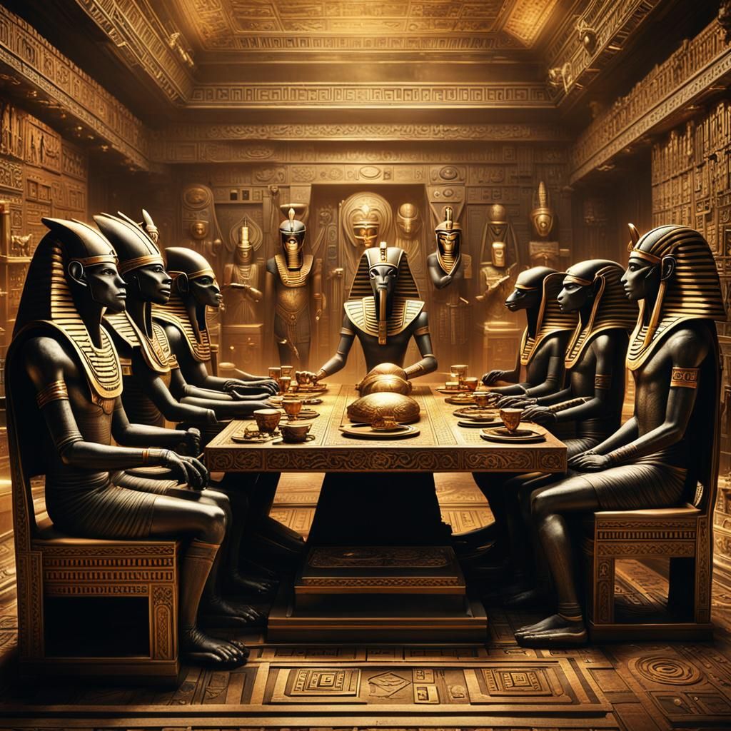 Egyptian Gods: Alien Conversation in Digital Art