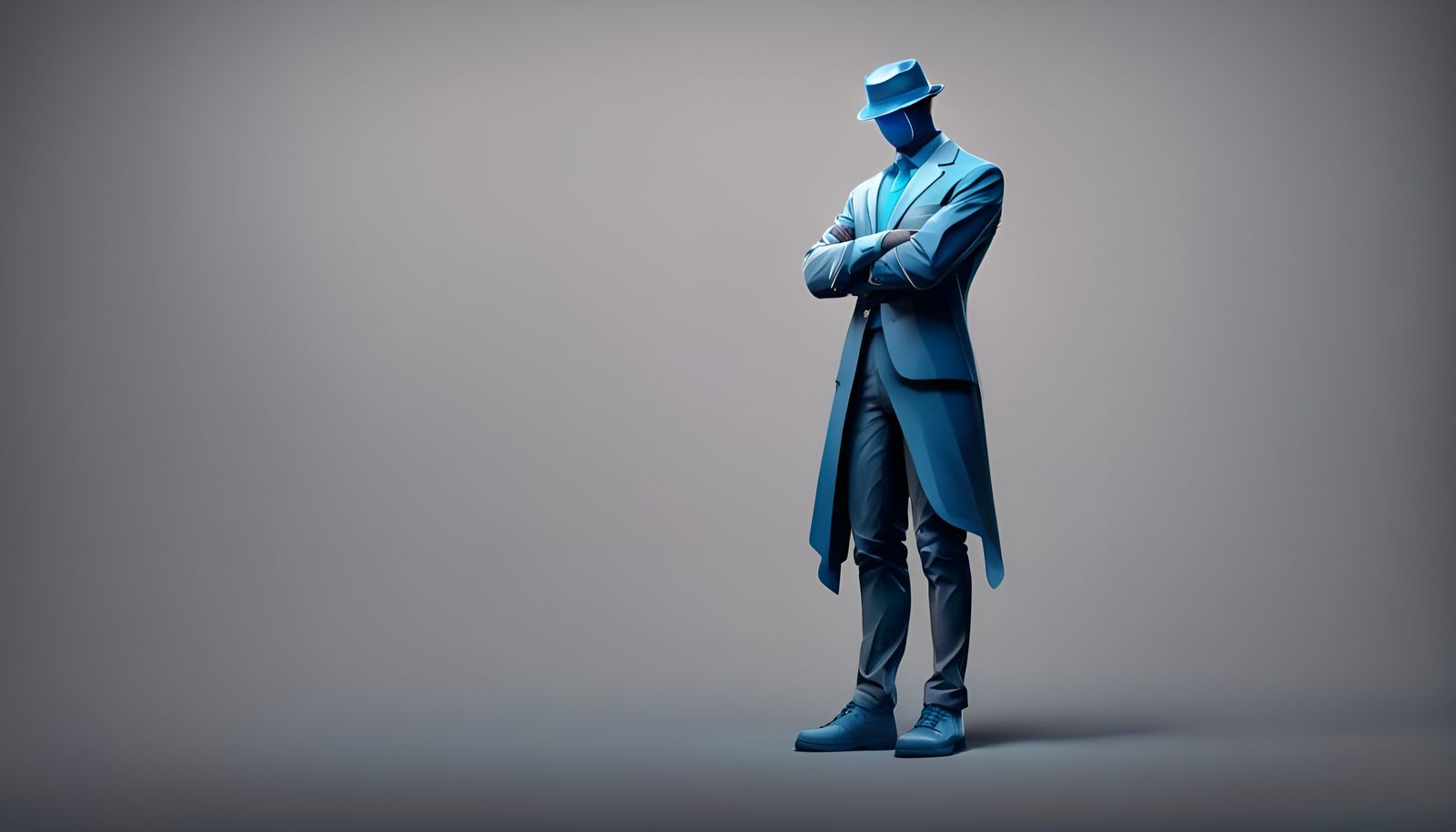 Invisible Man in Volumetric Lighting Style