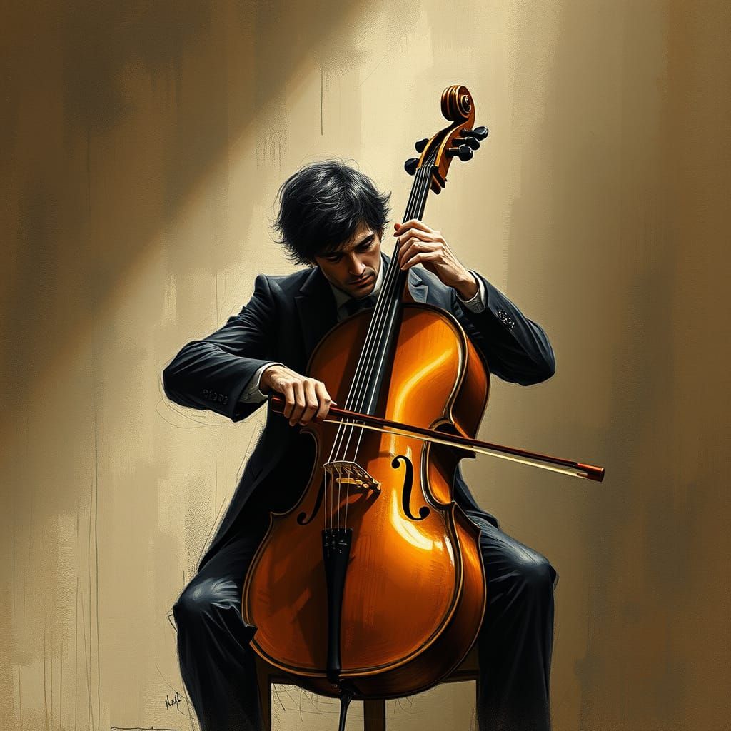 Sinister Cello Suite: A Greg Rutkowski-Inspired Composition