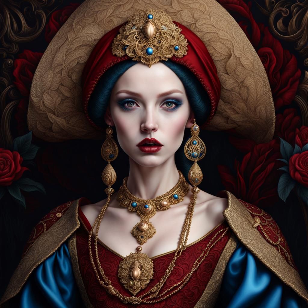 Medieval Peasant Woman Portrait in Photorealistic Style