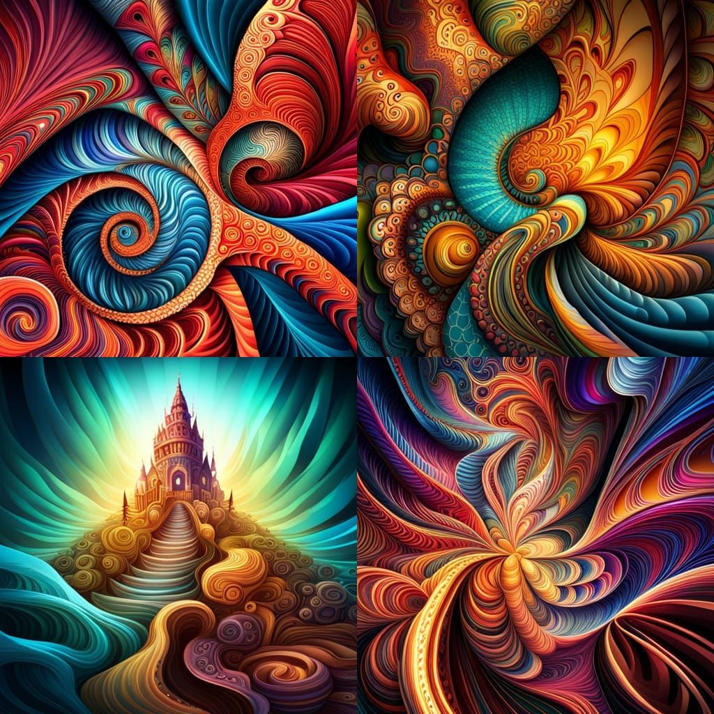 Abstract Alice in Wonderland Vector Art