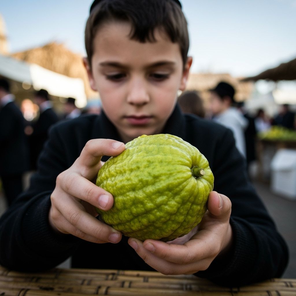 Child's View of Etrog: Eye-Level Focus