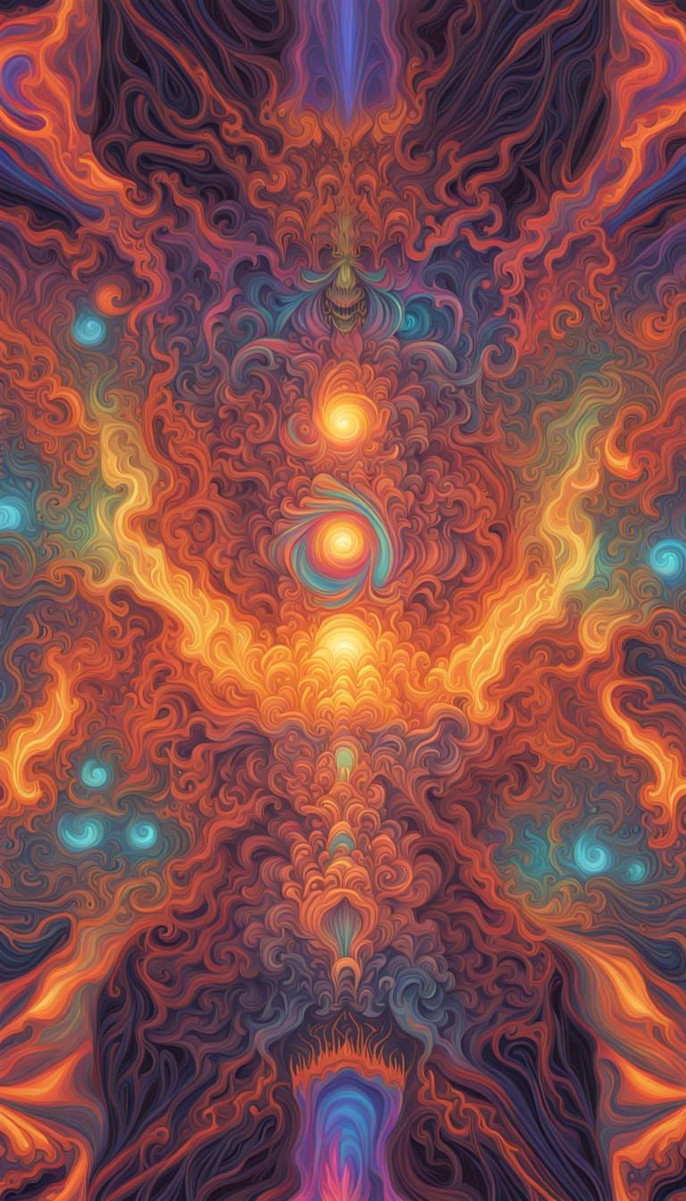 Four Distinct Images with Bauhaus and Maximalist Styles