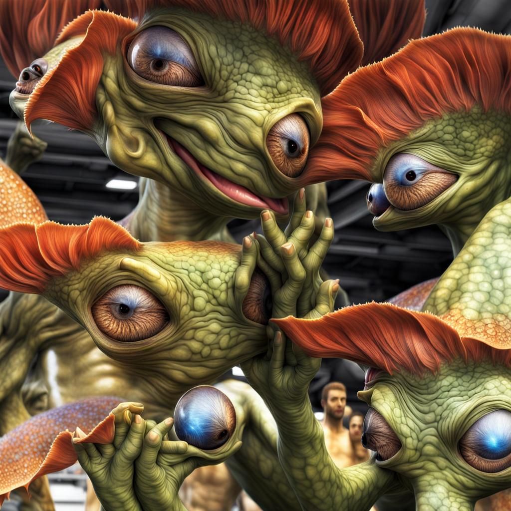 Photorealistic Aliens in Exotic Fashion