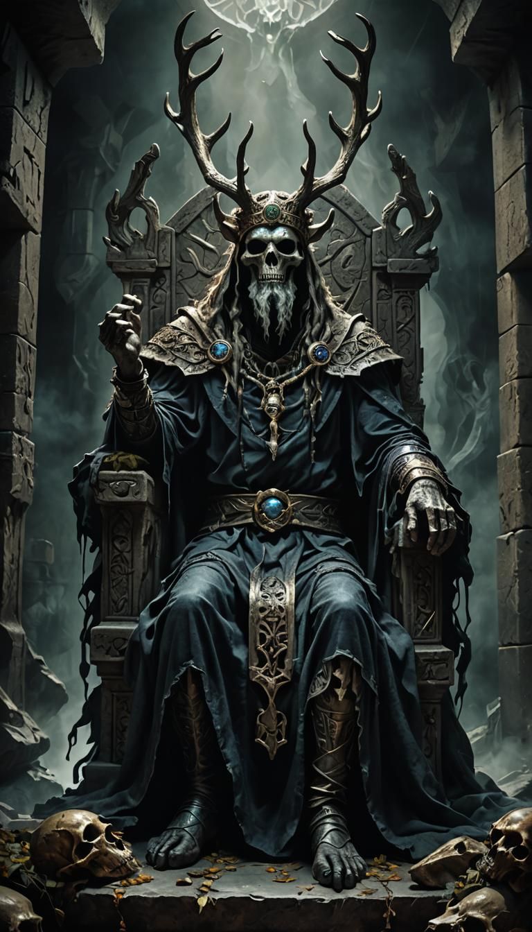 Ominous Druid Lich on Catacomb Throne