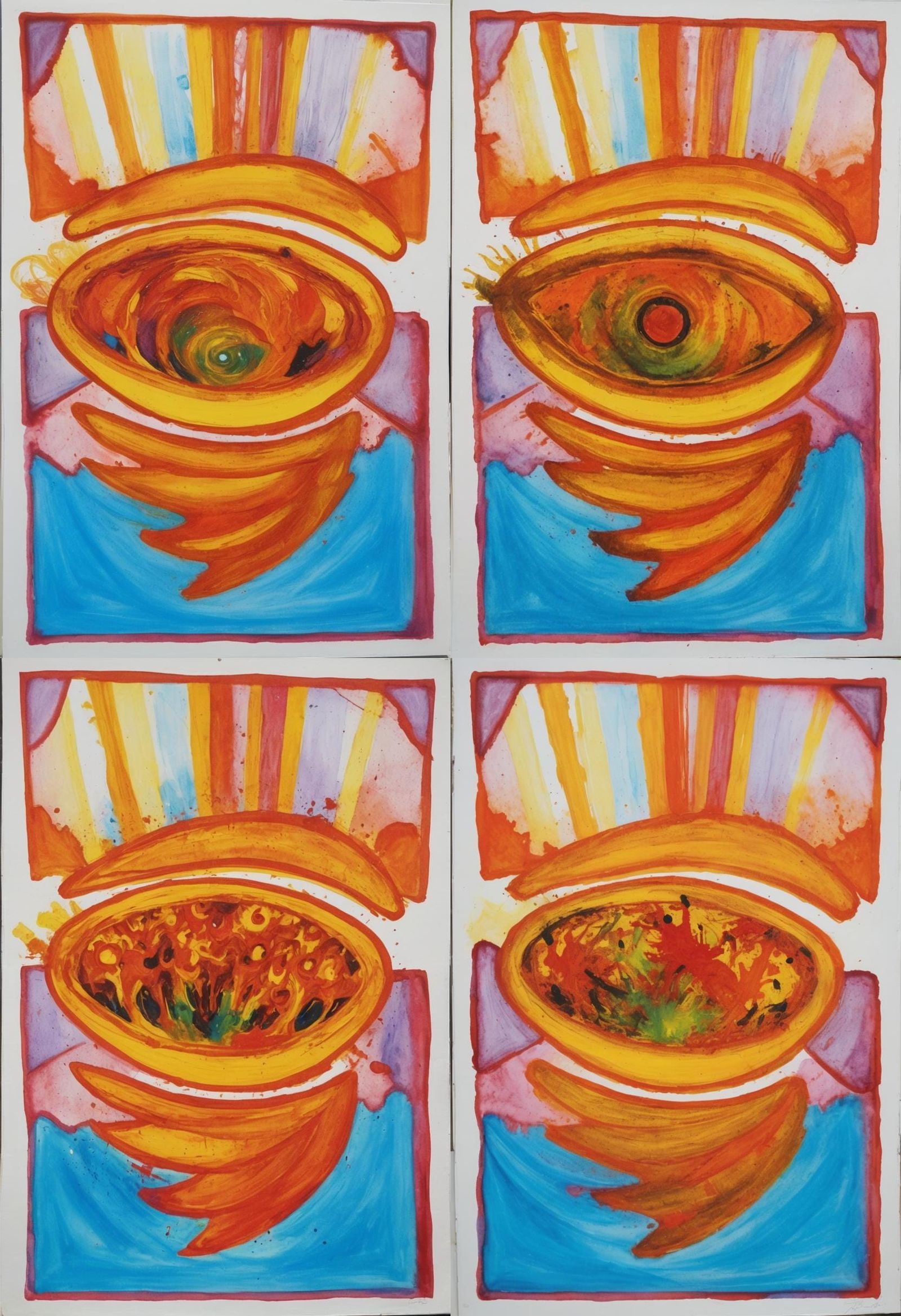 Chaotic Ink Dance with All-Seeing Eye