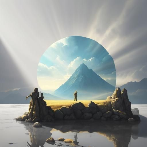 Moses on Mount Sinai: Baroque Oil Painting