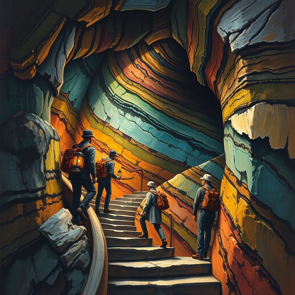 Scientists Descend into Vibrant Sedimentary Strata in Neo-Im...