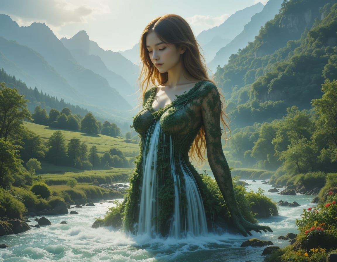 Mother Nature Embodied in Lush Green Mantle