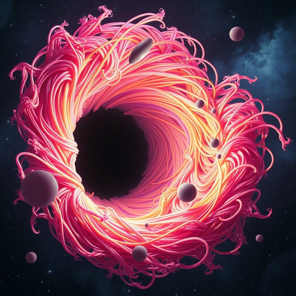 Giant Spaghetti Entity Devours Galaxy