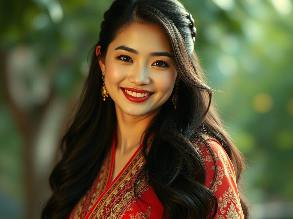 Elegant Chinese Woman in Cinematic Film Style