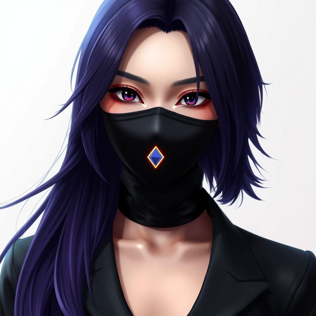 Elegant Japanese Warrior in Midnight Black Armor