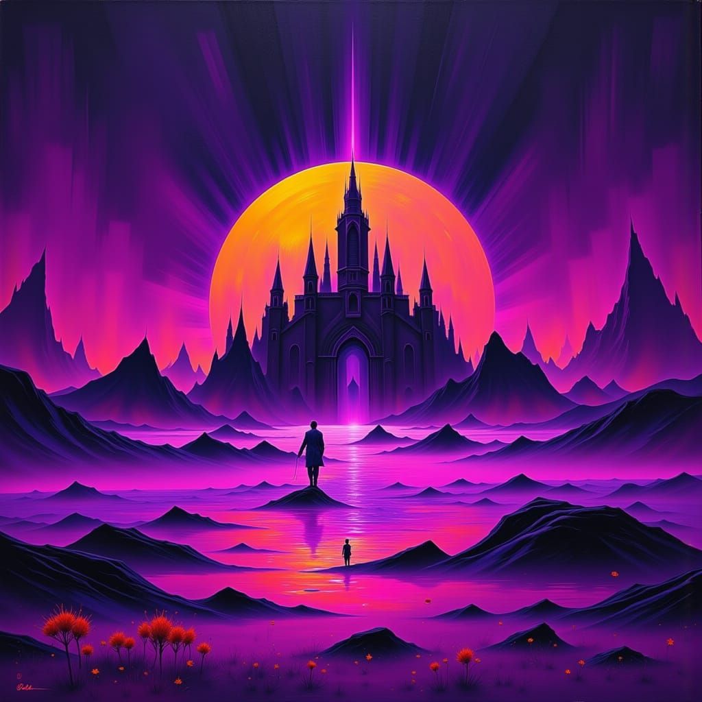 Plum Aura in Gradient Hues: An Abstract Expression