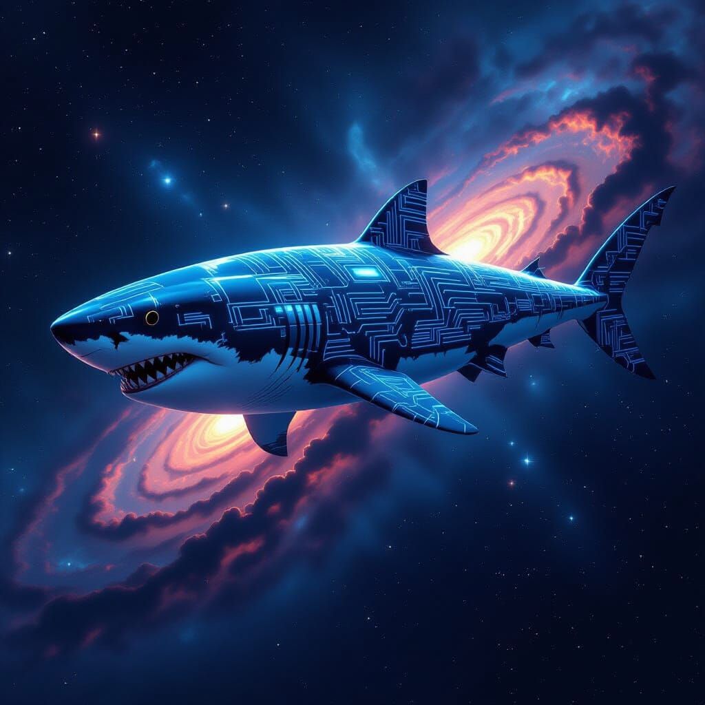 Ancient Shark Swims Through Cosmic Data Streams
