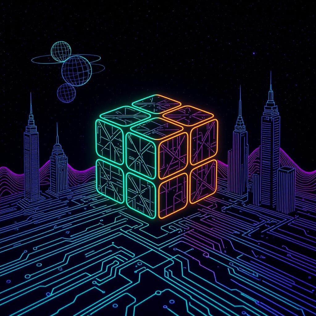 Decopunk Arcology City with Fractal Bubbles