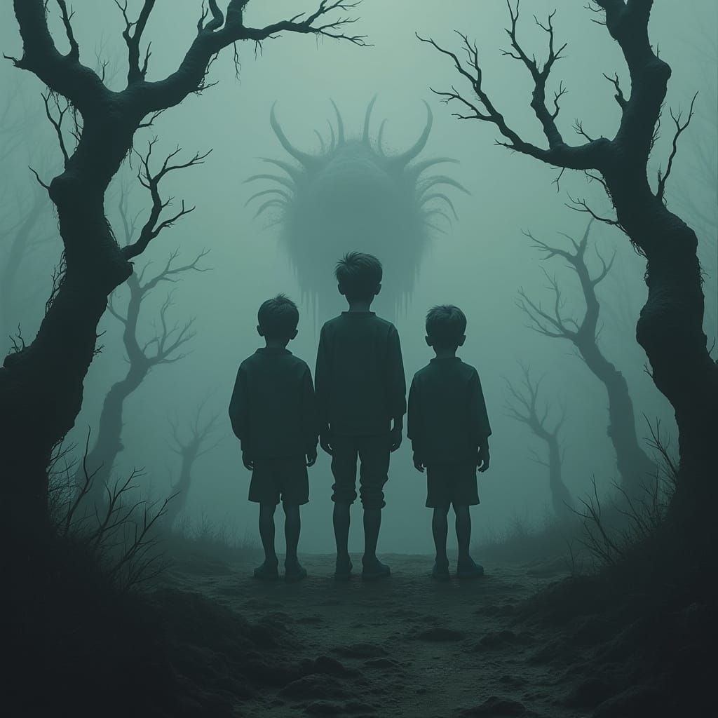 Twisted Island Landscape in Biomechanical Surrealism