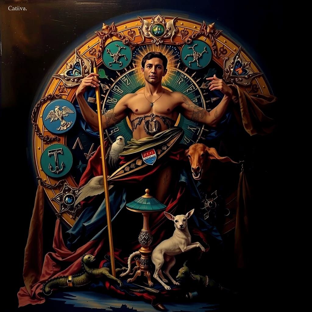 Masterpiece Painting of Beauty and Truth