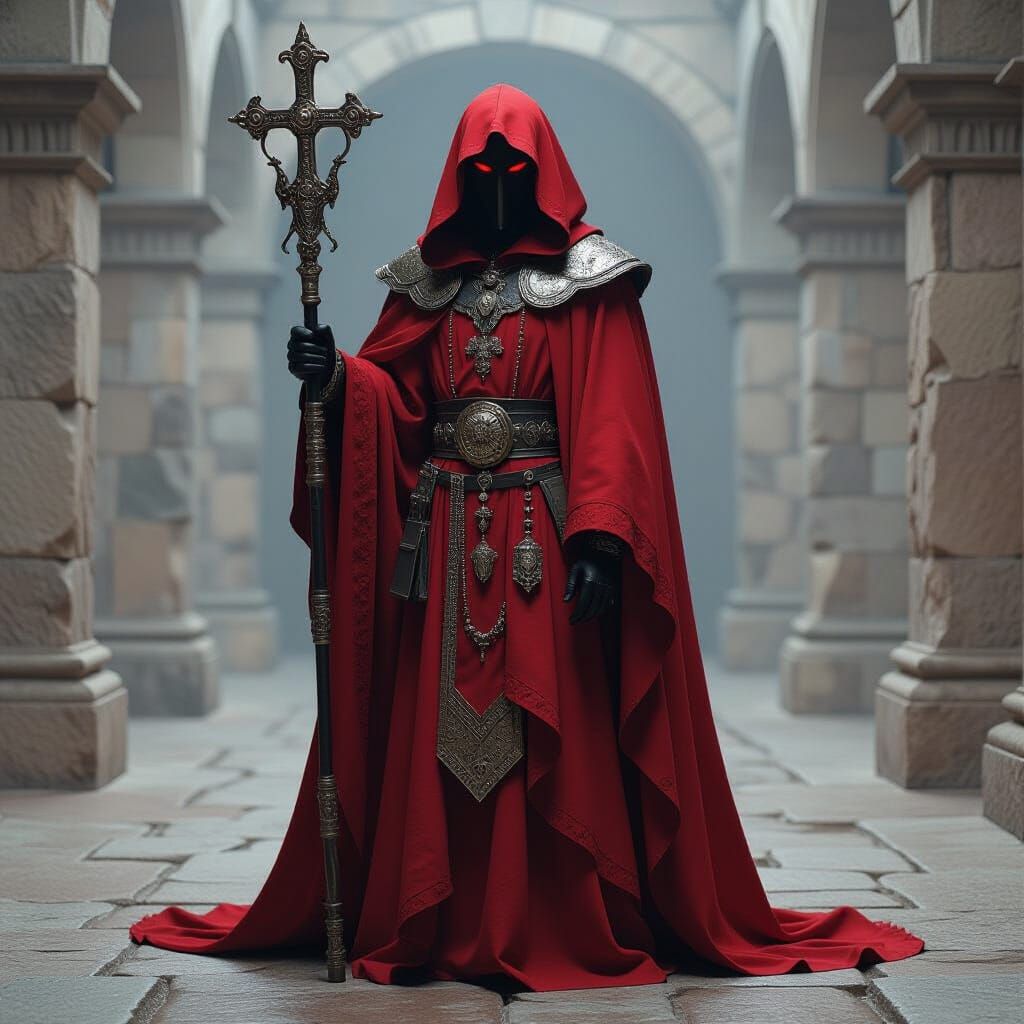 Necromancer Priest in Organic Armor, Biomechanical Art