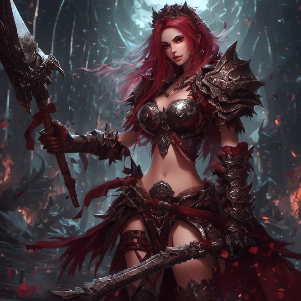 Warrior Barbarian Princess in Fantasy Art