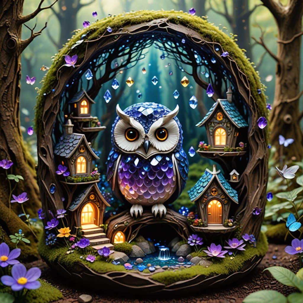 Crystal World in Owl Hollow: A Magical Landscape