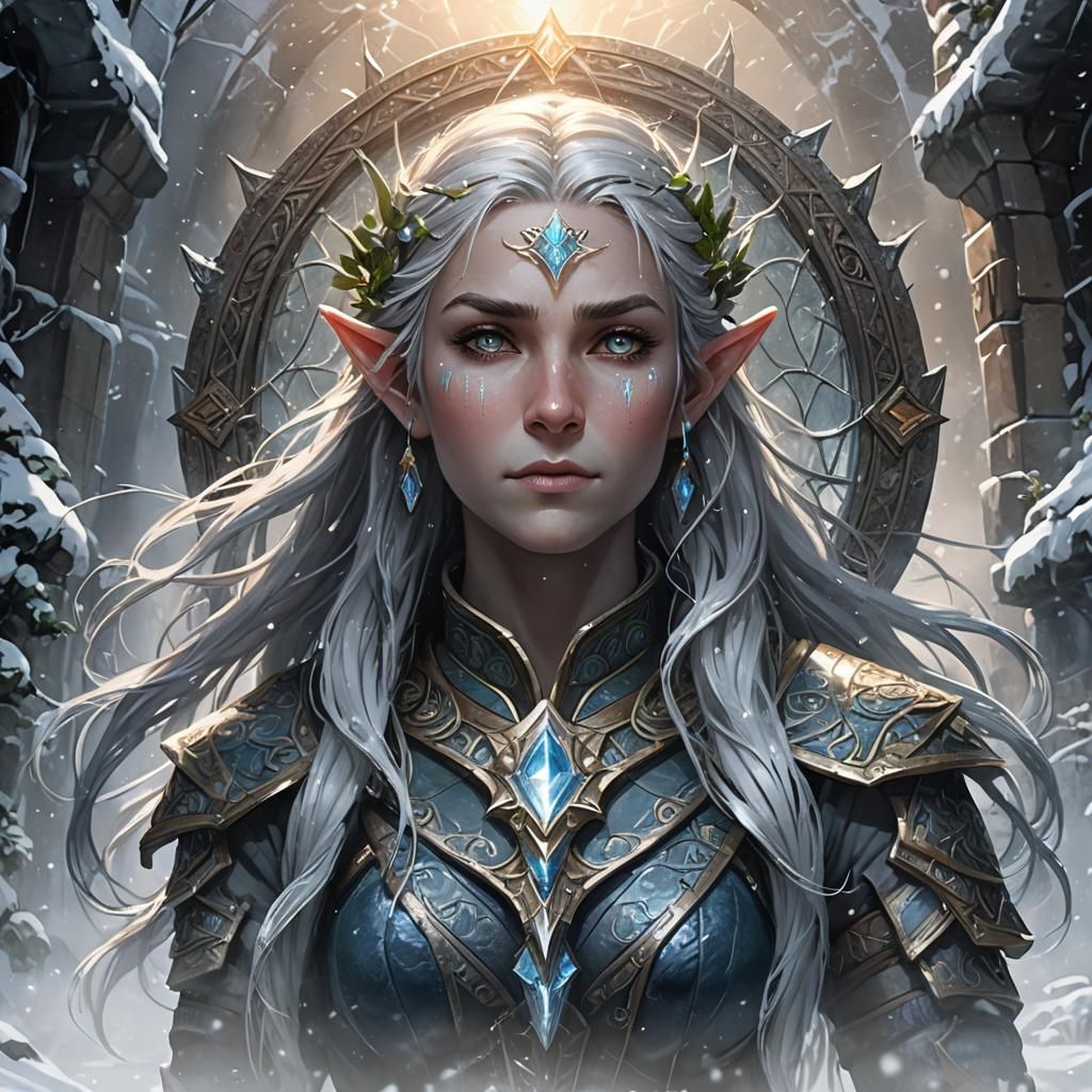 Magical Ice Bow of the Elven Sun God