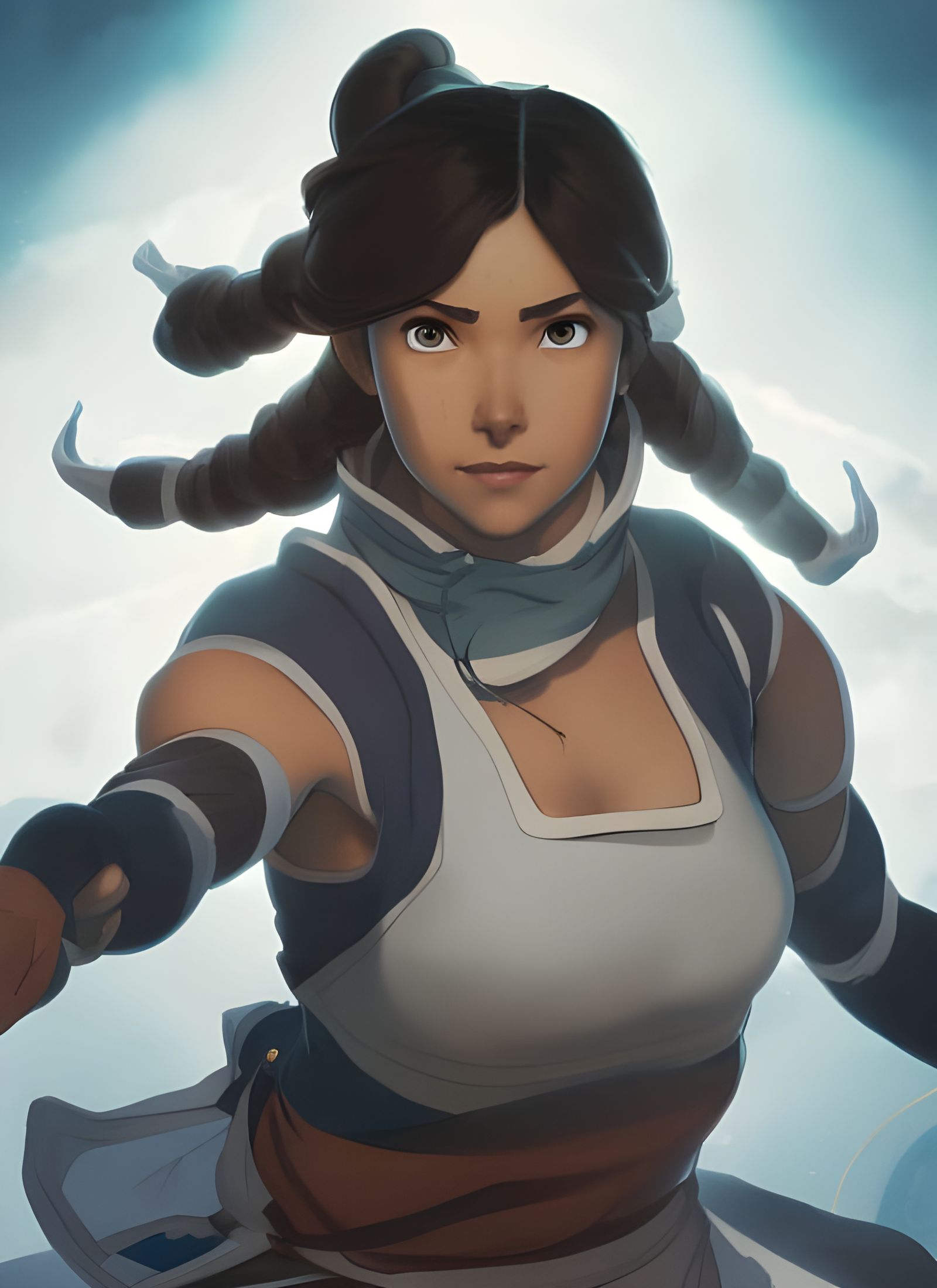 Detailed Digital Painting of Avatar Korra