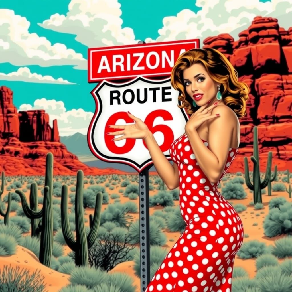 Arizona Travel Poster in Pop Art Style
