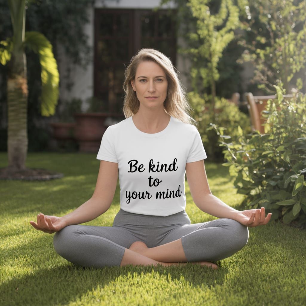 A Woman Finds Serenity in a Sunny Garden