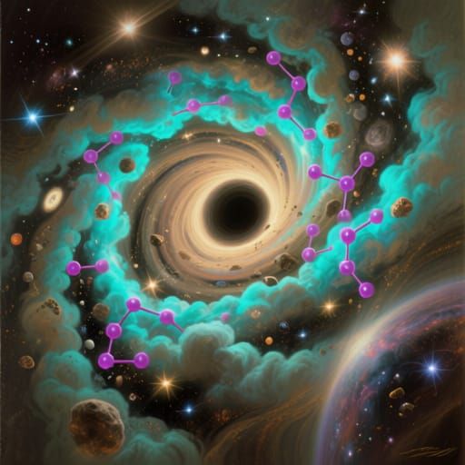 Cosmic Whirlpool Event Horizon Digital Matte Painting