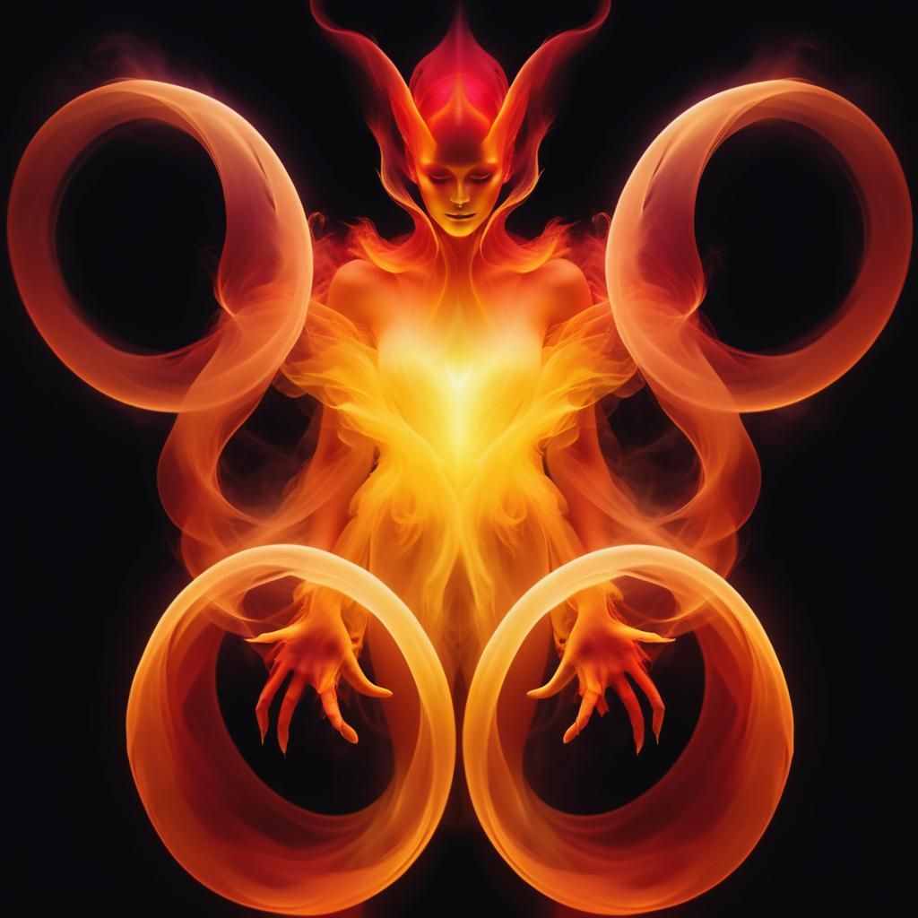 Mysterious Figure in a Surreal, Dreamlike Landscape