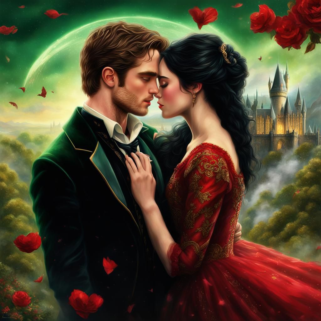 Cedric Diggory and Female Harry Potter Kissing