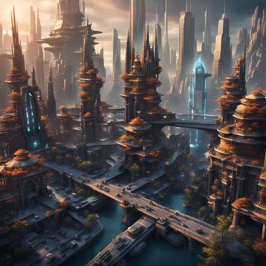 Futuristic City Concept Art in Unreal Engine 5