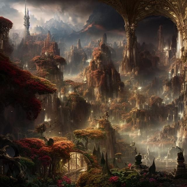 Epic Wonderland: A Detailed Digital Matte Painting