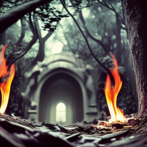 Keeper of the Flame: Dark Fantasy Concept Art