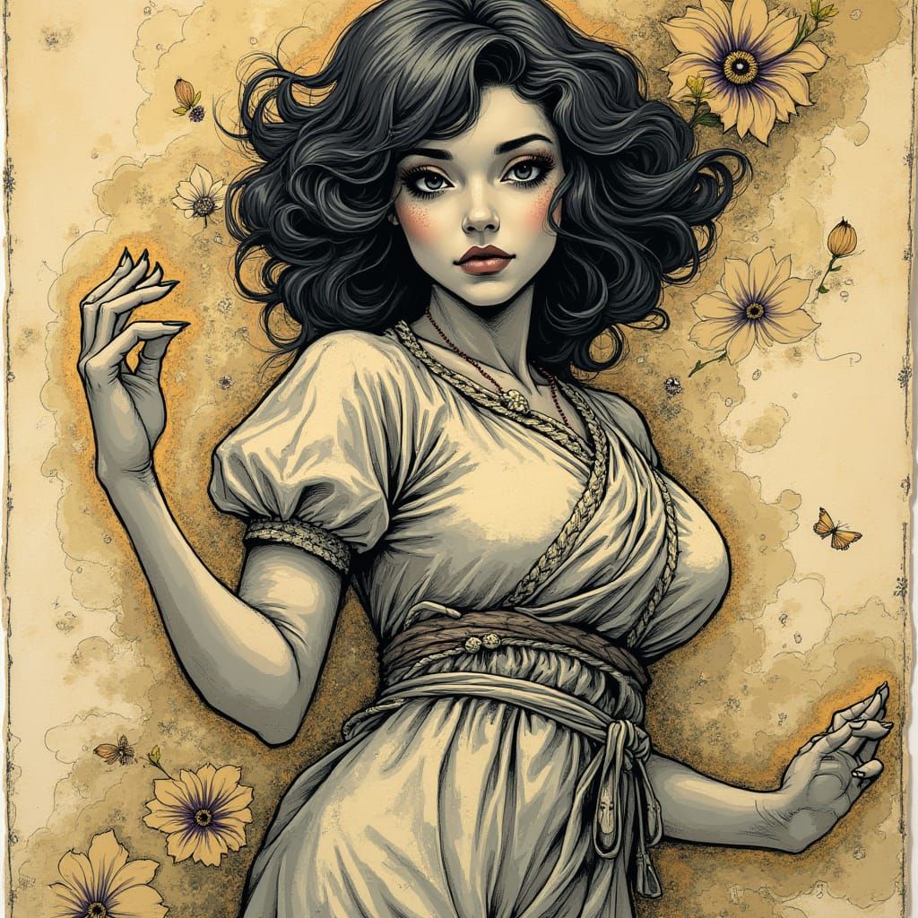 Dark Fantasy Art in the Style of Michael Kaluta