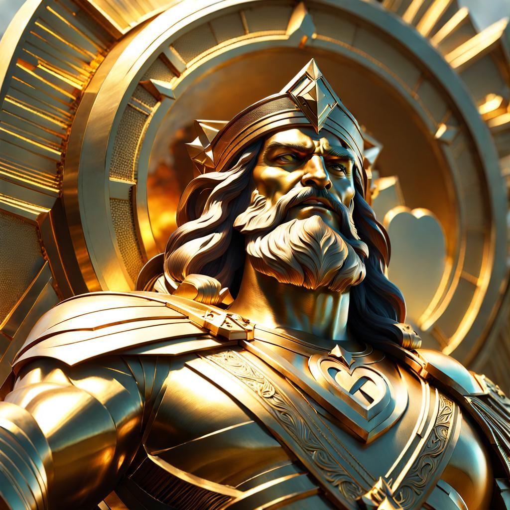 Giant Man Collects Hearts into Gold Mountain