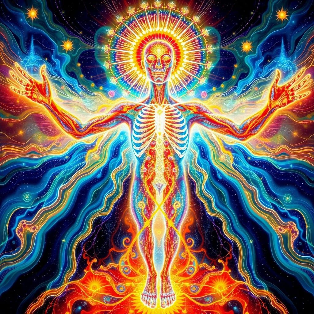 Divine Anatomy Revealed Through Astral Expressionism